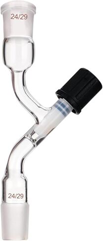 24/29 محول صمام المذيبات الزجاجية أنبوب نقل سائل 0-4 مم فراغ عالي PTFE Stopcock Labar in Saudi Arabia