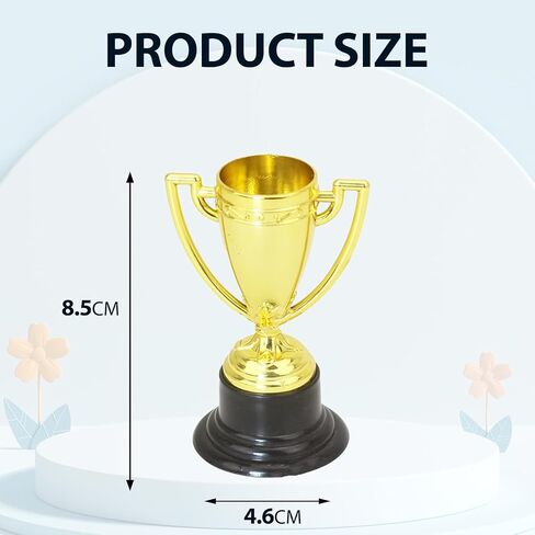 NIIIYTYB Mini Trophy Cups - Small Gold Trophies for Kids - Party Award Trophies for Sports Tournaments, Competitions and Parties in Kuwait