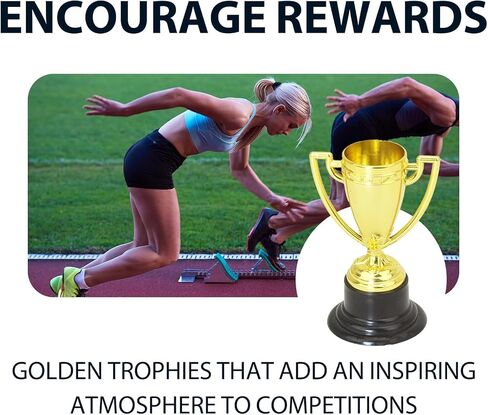 NIIIYTYB Mini Trophy Cups - Small Gold Trophies for Kids - Party Award Trophies for Sports Tournaments, Competitions and Parties in Kuwait