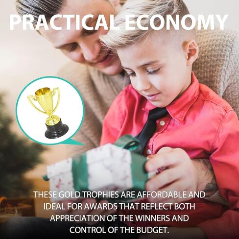 NIIIYTYB Mini Trophy Cups - Small Gold Trophies for Kids - Party Award Trophies for Sports Tournaments, Competitions and Parties in Kuwait