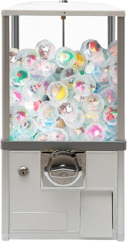 آلة بيع الحلوى للأطفال ، 25 سنتا 21 بوصة Gumball Machine كرات نطاط موزع الكبسولة الكبسولة الكبسولة الآلة الحلوى ألعاب اللثة لمخازن البيع بالتجزئة (أبيض) in Kuwait