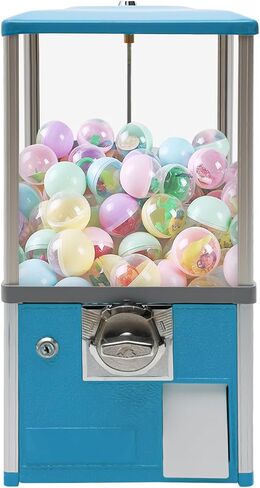 آلة بيع الحلوى للأطفال ، 25 سنتا 21 بوصة Gumball Machine كرات نطاط موزع الكبسولة الكبسولة الكبسولة الآلة الحلوى ألعاب اللثة لمخازن البيع بالتجزئة (أبيض) in Kuwait