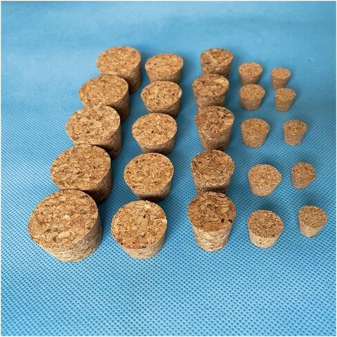 100pcs Wood Cork Lab Test Tube Plug Essential Oil Small Glass Bottle Stopper Lid(21x16x20mm) in Saudi Arabia