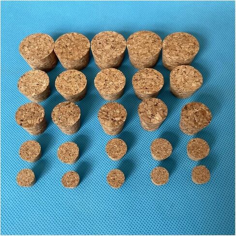 100pcs Wood Cork Lab Test Tube Plug Essential Oil Small Glass Bottle Stopper Lid(21x16x20mm) in Saudi Arabia
