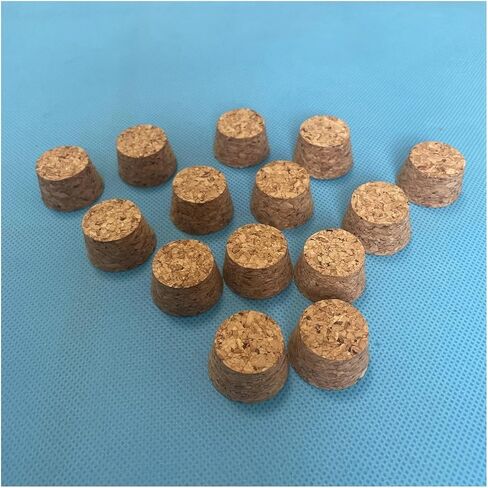 100pcs Wood Cork Lab Test Tube Plug Essential Oil Small Glass Bottle Stopper Lid(21x16x20mm) in Saudi Arabia