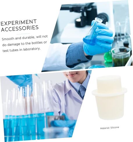 سدادات aboofan 5pcs لأنابيب الاختبار وقوارير erlenmeyer وسدادات الزجاجة السلسة لاستخدام المختبر in Kuwait