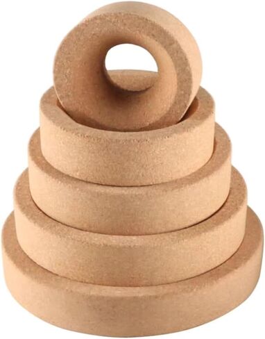 5pcs/lot (140mm) قارورة الفلين الخشبية الخشبية للمختبر ، حامل قاعدة القارورة السفلية الدائرية ، قطرها 80 مم إلى 160 ملم in Saudi Arabia