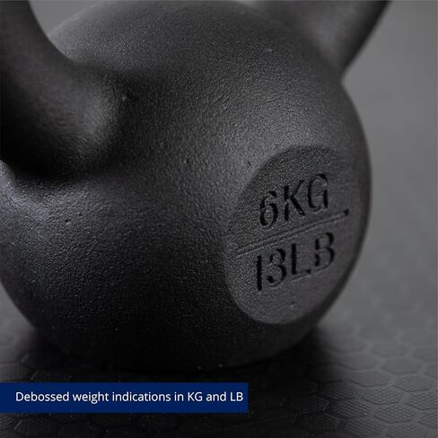 Titan Fitness Cast Iron Kettlebell ، قطعة واحدة من العلامات ، KG و LB ، تمرين كامل الجسم in Saudi Arabia