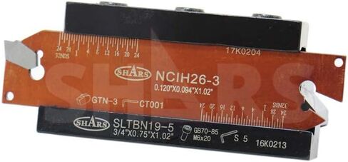 Shars 3/4" Self-Lock Block SLTBN19-5 with 5 Pcs GTN-3 and 5 Pcs Gtn-4 Inserts, Cut-off Blade NCIH26-3 and NCIH26-4 404-0461 P] in Saudi Arabia