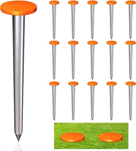 10Pack Low Profile Survey Stakes Stainless Steel Heavy Duty Survey Markers Stakes Low Profile Survey Markers Property Line Markers Property Markers for Property Line Ground Septic Tank Markers (10) in Saudi Arabia