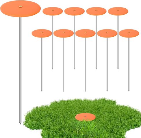 10Pack Low Profile Survey Stakes Stainless Steel Heavy Duty Survey Markers Stakes Low Profile Survey Markers Property Line Markers Property Markers for Property Line Ground Septic Tank Markers (10) in Saudi Arabia