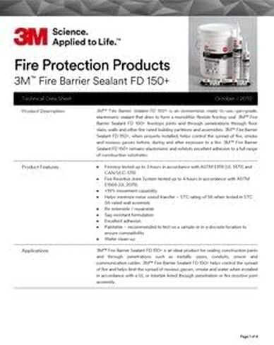 3M (FD150+RED(20oz)) Fire Barrier Sealant FD 150+, Red, 20 fl. oz., Sausage [You are purchasing the Min order quantity which is 12 Each] in Saudi Arabia