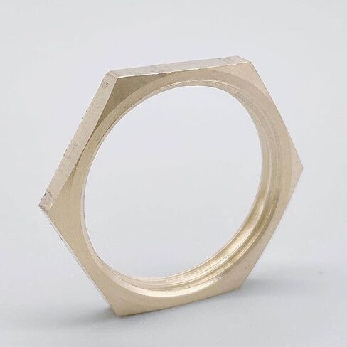 Qinlu-Brass Connector Hose Fitting Brass Hex Lock Nuts Pipe Fitting M10 M12 1/8" 1/4" 3/8" 1/2" 3/4" 1" BSP Female Thread Hexagonal Shank Cap, Corrosion Resistance(M12x1) in Saudi Arabia