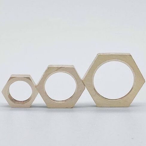 Qinlu-Brass Connector Hose Fitting Brass Hex Lock Nuts Pipe Fitting M10 M12 1/8" 1/4" 3/8" 1/2" 3/4" 1" BSP Female Thread Hexagonal Shank Cap, Corrosion Resistance(M12x1) in Saudi Arabia