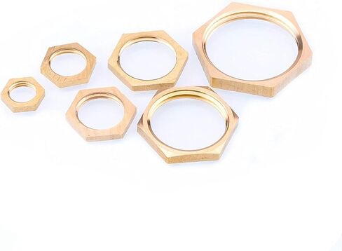 موصل Qinlu-brass خرطوم تركيب النحاس النحاس القفل المكسرات أنبوب تركيب M10 M12 1/8 "1/4" 3/8 "1/2" 3/4 "1" Cap senxagonal senxagonal ، مقاومة التآكل (1/2 ") in Saudi Arabia