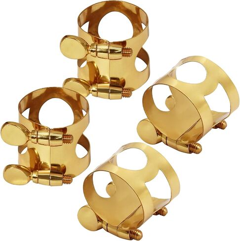 2Pcs Silver Alto Sax Ligature Alto Saxophone Ligature, Bass Clarinet Ligatures Saxophone Accessories Fastener for Music Mouthpiece Instrument in Saudi Arabia