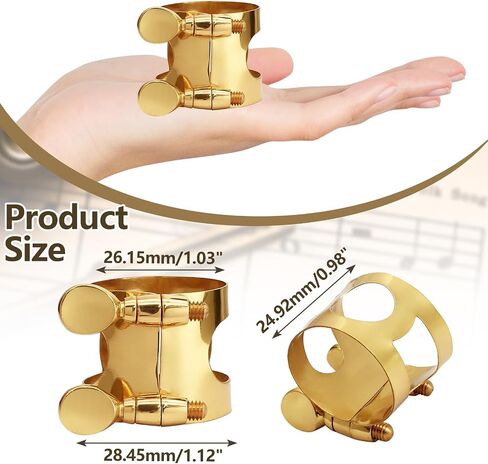 2Pcs Silver Alto Sax Ligature Alto Saxophone Ligature, Bass Clarinet Ligatures Saxophone Accessories Fastener for Music Mouthpiece Instrument in Saudi Arabia
