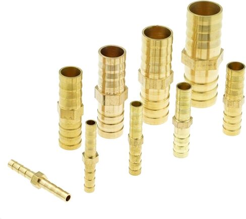 توصيل موصل Qinlu-brass تركيب 4 مم 6 مم 8 مم 10 مم 12 مم 14 مم 19 مم من النحاس النحاس المستقيم أنبوب خرطوم مستقيمة على قدم المساواة مع موصل مقرن نحاس الغاز النحاس ، مقاومة التآكل (14 مم 14 ملم بارب) in Saudi Arabia