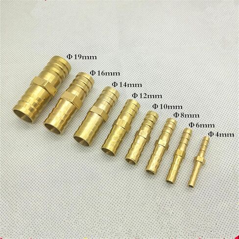توصيل موصل Qinlu-brass تركيب 4 مم 6 مم 8 مم 10 مم 12 مم 14 مم 19 مم من النحاس النحاس المستقيم أنبوب خرطوم مستقيمة على قدم المساواة مع موصل مقرن نحاس الغاز النحاس ، مقاومة التآكل (14 مم 14 ملم بارب) in Saudi Arabia