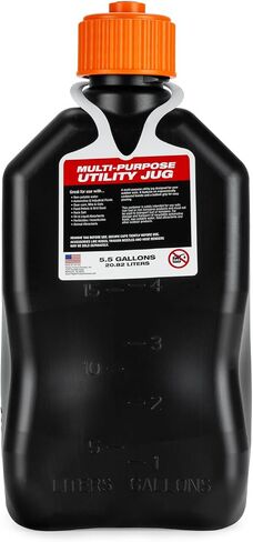VP Racing 5.5 جالون مربع V-Twin Motorsport Container W/ 14 Inch Deluxe Piller Hose Cable Cabled Troped-Trimmed Cap والرقبة لختم أكثر تشددًا (2 عبوة) in Saudi Arabia