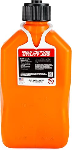 VP Racing Fuels 3572 + 3044B 5 Gallon Square Motorsport Utility Contiler Orange W/ 14 "خرطوم قياسي (2 عبوة) in Saudi Arabia