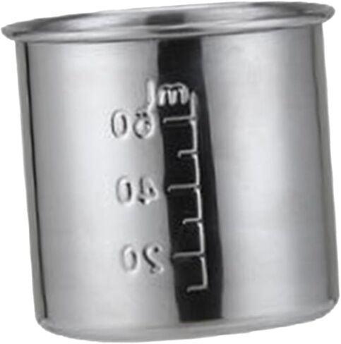 Generic Medicine Cup Hospital Practical Stainless Steel Multi Purpose Stainless Steel Medicine Cup for Party Kitchen Bar Restaurant, as described, 120 ml in Kuwait