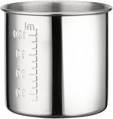 Generic Medicine Cup Hospital Practical Stainless Steel Multi Purpose Stainless Steel Medicine Cup for Party Kitchen Bar Restaurant, as described, 120 ml in Kuwait