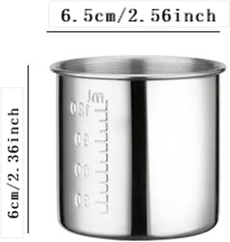 Generic Medicine Cup Hospital Practical Stainless Steel Multi Purpose Stainless Steel Medicine Cup for Party Kitchen Bar Restaurant, as described, 120 ml in Kuwait