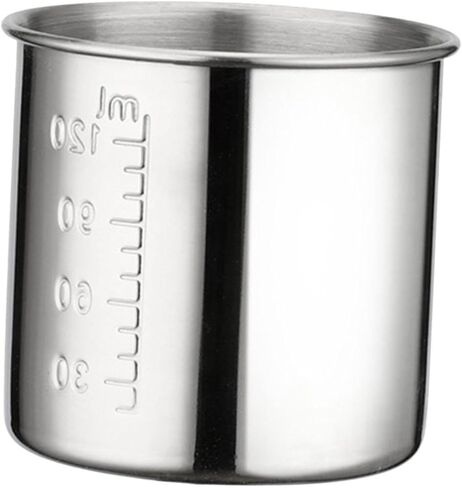 Generic Medicine Cup Hospital Practical Stainless Steel Multi Purpose Stainless Steel Medicine Cup for Party Kitchen Bar Restaurant, as described, 120 ml in Kuwait