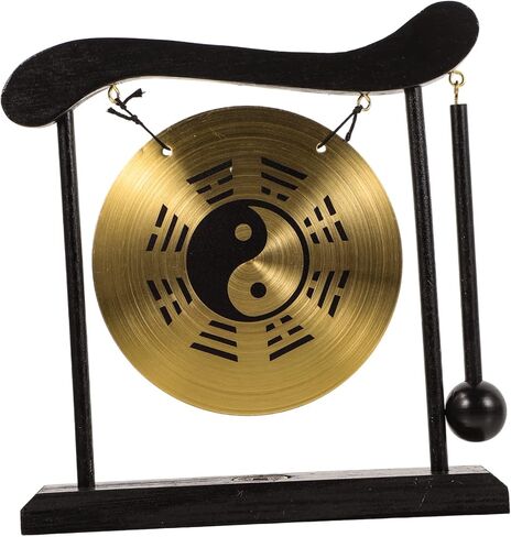 PRETYZOOM Gong Stand Mallet Chinese Dragon Decorations Desktop Gong Instrument Home Decor in Kuwait