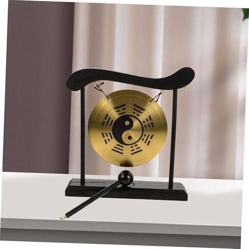 PRETYZOOM Gong Stand Mallet Chinese Dragon Decorations Desktop Gong Instrument Home Decor in Kuwait