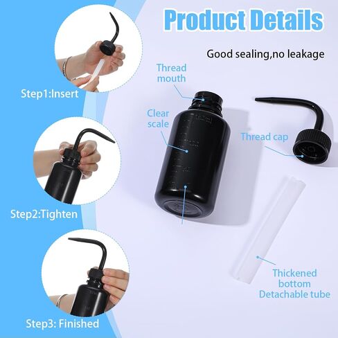 4pcs Tattoo Wash Bottle,Wash Bottles Squeeze for Lab,150 ml/5 oz Tattoo Squeeze Bottle with Narrow Mouth and Scale Labels,Succulent Squirt Bottles for Plant Flower Succulent Watering,4 Colors in Saudi Arabia