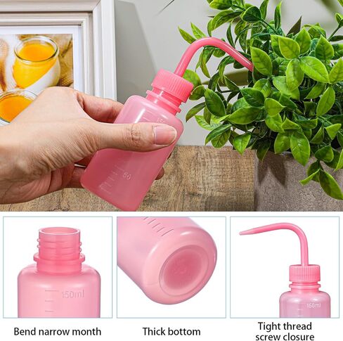 4pcs Tattoo Wash Bottle,Wash Bottles Squeeze for Lab,150 ml/5 oz Tattoo Squeeze Bottle with Narrow Mouth and Scale Labels,Succulent Squirt Bottles for Plant Flower Succulent Watering,4 Colors in Saudi Arabia