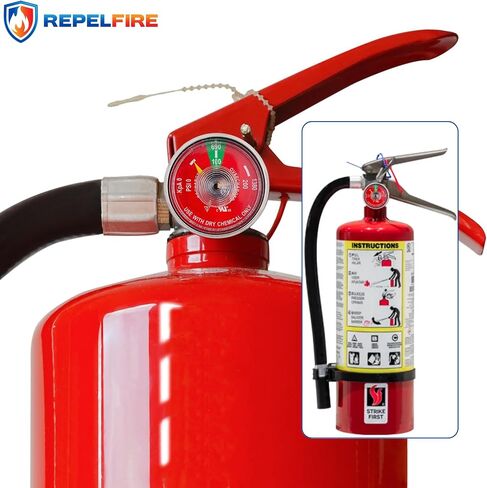 100 PSI مقياس ضغط لطفايات حريق المياه المحمولة | يناسب Amerex ، Ansul ، Badger | 1/8 "مؤشر ترابط NPT | جسم الفولاذ المقاوم للصدأ ، قرص واضح | جزء استبدال | 1 حزمة in Kuwait
