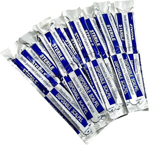 10 Sterile Disposable Scalpels for Craft, Dermaplaining, Dermatology, Laboratory, Biology, Dissection, Dental, Veterinary & More (#21) (1) in Saudi Arabia