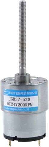 12V 3.6W 24V 5W DC GEAR MOTOR M6 LOTER LUND SHAFT 50MM JGB37-520 LOW SPEED 37MM TEPRAME CW CCW MOTOR (7RPM ، 12VMOTOR و BRACKET) in Kuwait