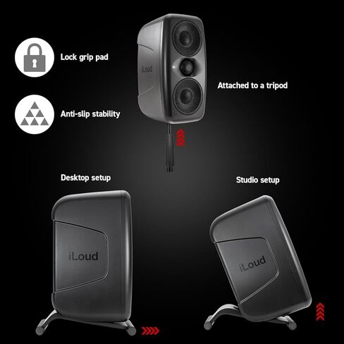 IK Multimedia iLoud MTM MKII White (Pair Plus ARC mic) Compact Studio Monitor with Built-in ARC Room Correction, Speaker Emulation, 100W Power in Saudi Arabia