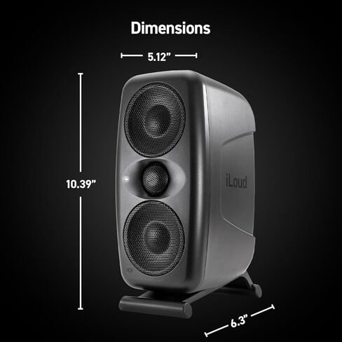 IK Multimedia iLoud MTM MKII White (Pair Plus ARC mic) Compact Studio Monitor with Built-in ARC Room Correction, Speaker Emulation, 100W Power in Saudi Arabia