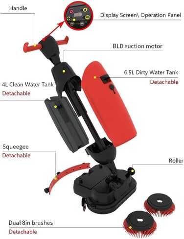 Portable Commercial Floor Scrubber - Mini Floor Machine for Efficient Cleaning, Gary, cw430 in Saudi Arabia