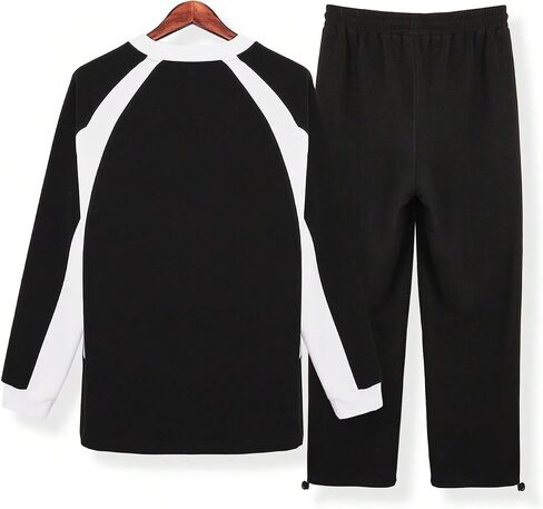Men's 2 Piece Sweat Set Long Sleeve Letter Graphic Sweatshirts and Drawstring Waist Baggy Sweatpants in Saudi Arabia