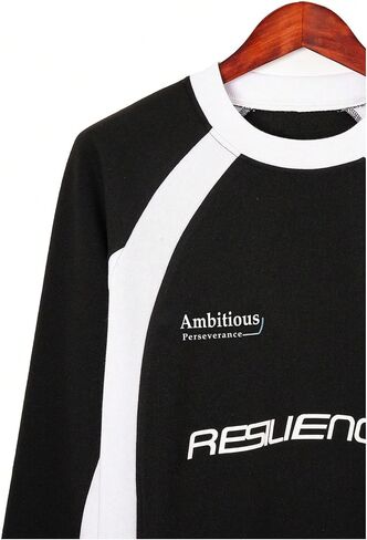 Men's 2 Piece Sweat Set Long Sleeve Letter Graphic Sweatshirts and Drawstring Waist Baggy Sweatpants in Saudi Arabia