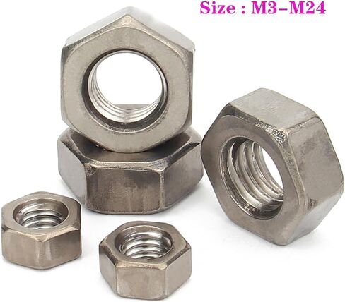 1-5pcs Pure Hex Nuts M3-M20(M6 5PCS) in Saudi Arabia