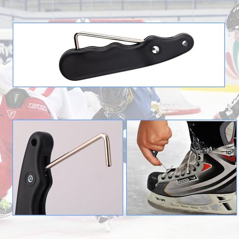 3pcs تزلج الهوكي تزلج ، أداة حذاء سوداء تشديد أداة التزلج المحمولة حذاء حذاء الدانتيل الدانتيل خطاف الأدوات الأدوات لأحذية الجليد للتزلج على الجليد in Saudi Arabia