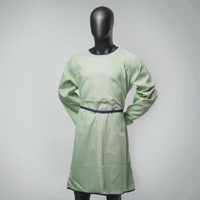 Pack of 1 | Reusable Isolation Industrial Gowns Longsleeve with Elastic Cuffs, Long XL Size, Yellow | PPE Protective Isolation Gowns | 65% Polyester and 35% Cotton in Kuwait