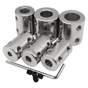 3.17mm/4mm/5mm/6mm/8mm/10mm/12mm Rigid Shaft Coupling Coupler Motor Connector Sleeve 45 Steel 1Pcs(8mm-12mm) in Kuwait