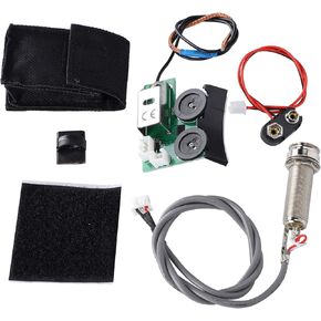 Guitar Tail Nail Pickup, EQ DIY Guitar Accessory Acoustic Guitar Pickup System with Low Battery Indicator Plug and Play Combined Battery Box with Preamplifier for VT1 in Kuwait