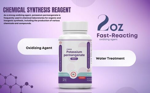 مسحوق الكاشف البوتاسيوم برمنجانت - تدفق حر ، 2 أوقية جرة (حزمة 2) | kmno₄ عالية النقاء بواسطة Dawn Sci® للاستخدام المختبر والعامة in Kuwait