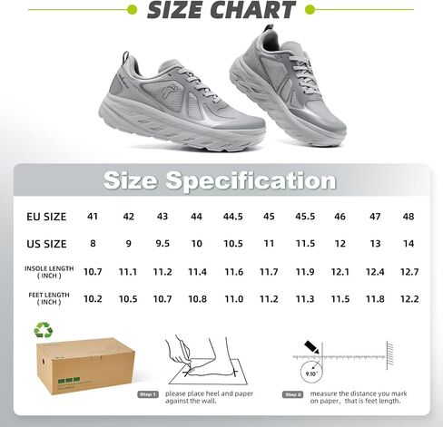 Men's Orthopedic Diabetic Wide Running Shoes: Comfortable Arch Support Plantar Fasciitis Sports Sneakers, Casual Orthotic Swollen Tennis Work Walking Shoes for Foot and Heel Pain Relief in Saudi Arabia