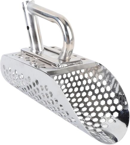 Sand Scoop for Metal Detecting Metal Detector Beach Finds Scoop Stainless Steel Fast Sifter Shovel for Underwater Treasure Finding Button Style Short in Kuwait