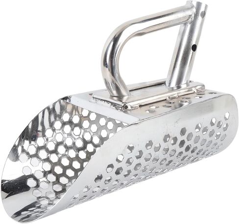 Sand Scoop for Metal Detecting Metal Detector Beach Finds Scoop Stainless Steel Fast Sifter Shovel for Underwater Treasure Finding Button Style Short in Kuwait